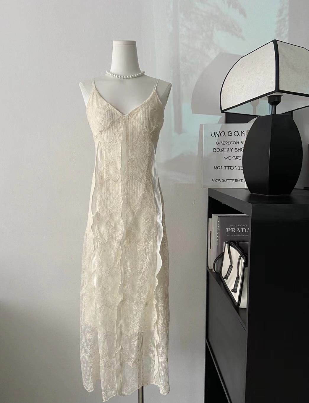 Women's Ruffle Lace Slip Dress Summer Slimming Gentle Temperament Vacation Dress - Image 2