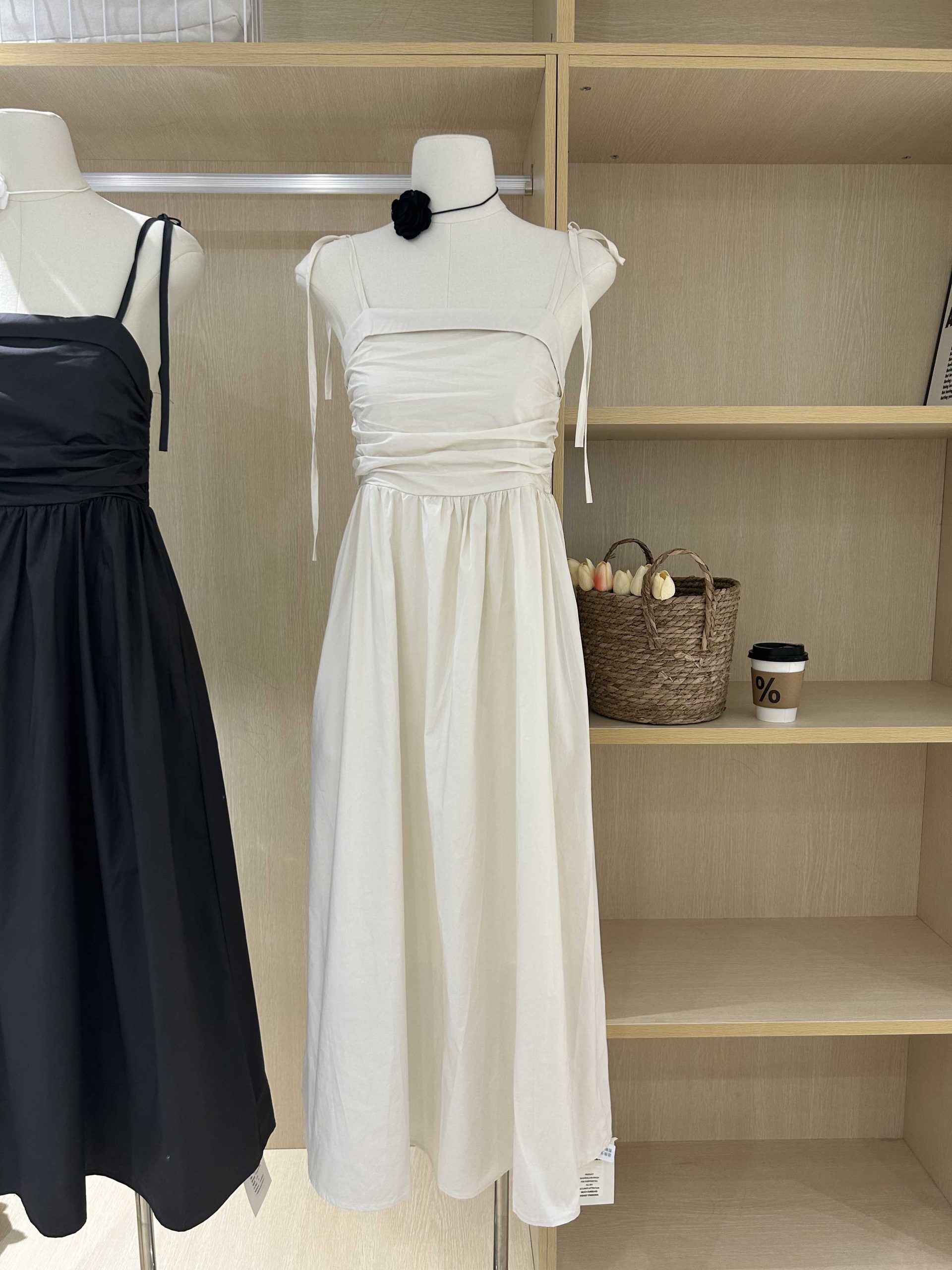 Korean Style Sweet Ruffled A-Line Cami Dress - Image 4