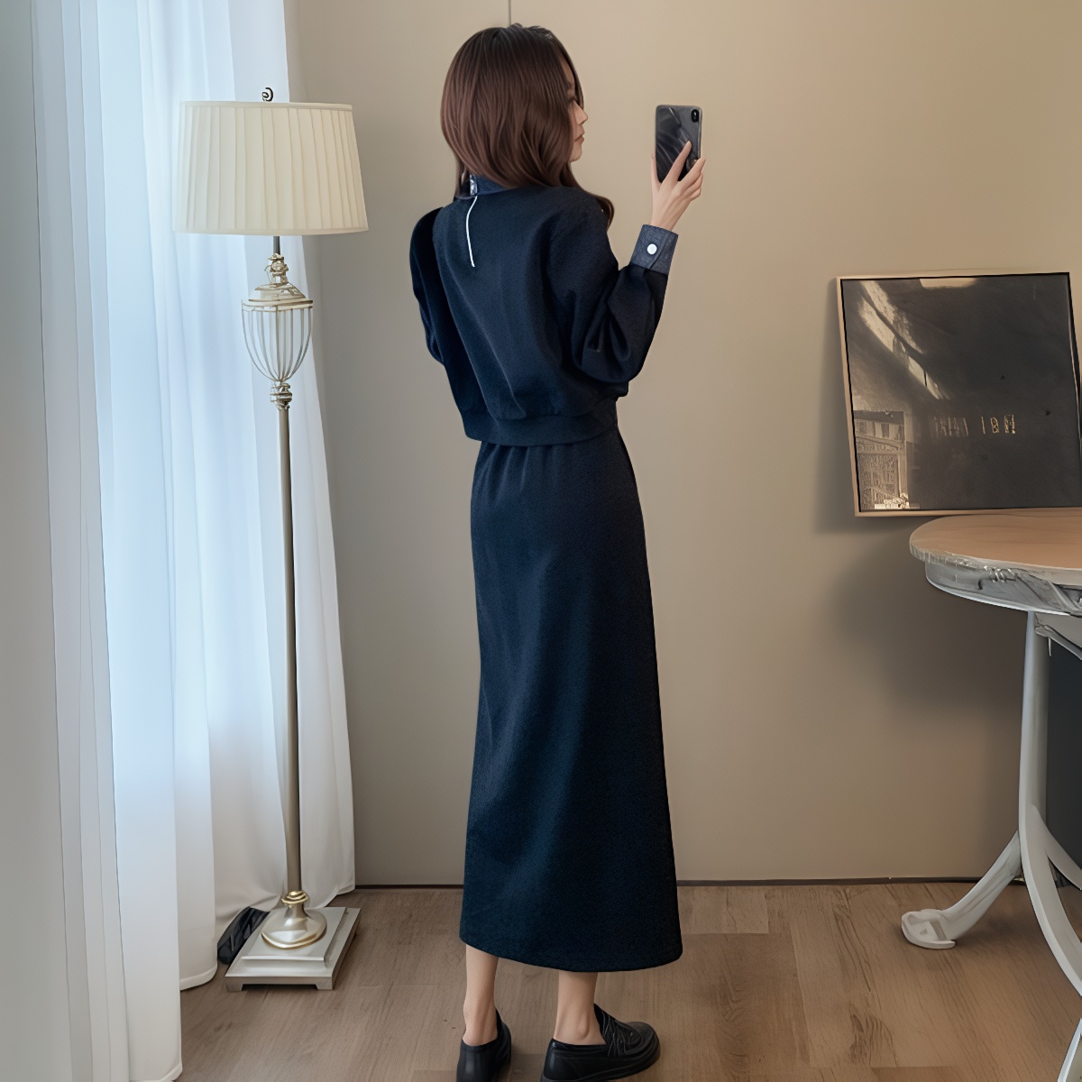 Women's Autumn Two-Piece Sweatshirt and Skirt Set 2025 New Style - Image 2