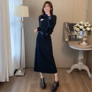 Women's Autumn Two-Piece Sweatshirt and Skirt Set 2025 New Style