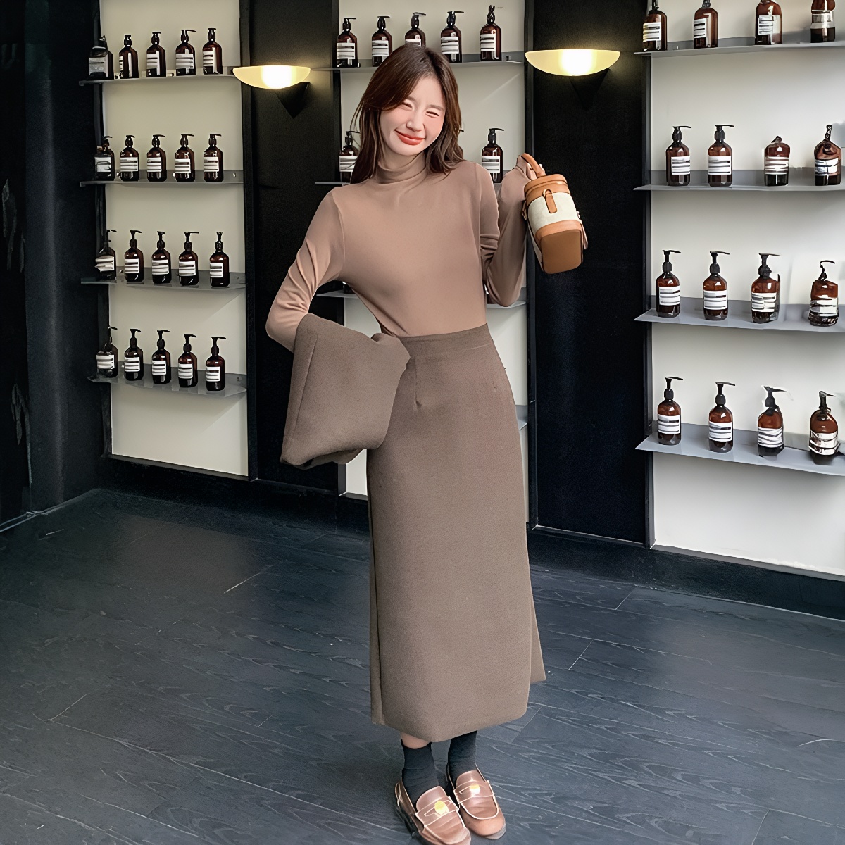 Women's 3-Piece Retro Wool-Like Set 2025 Autumn Sleeveless Vest Long Pants - Image 2