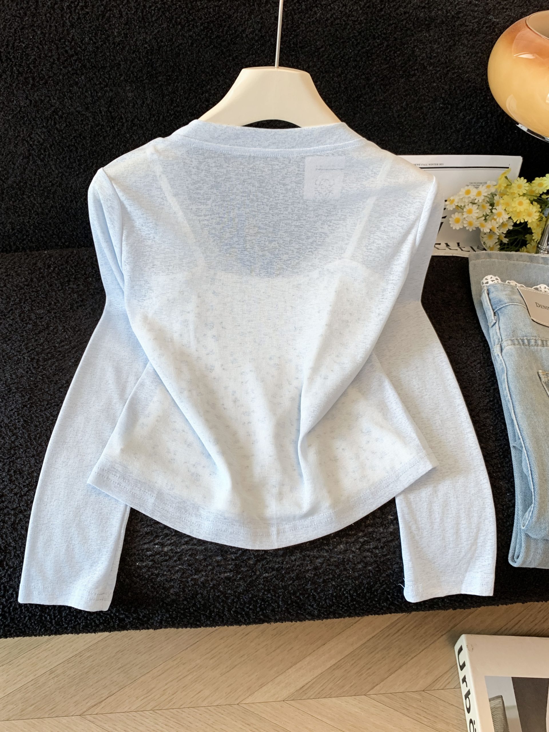 Women's Sheer Sun Protection Cardigan Set with Camisole - Korean Style Short Knit Cover-Up - Image 4